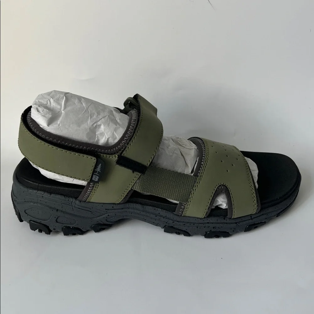Bass Olive Green Men's Outdoor Sandals with Adjustable Straps - 9.5 - Picture 7 of 12